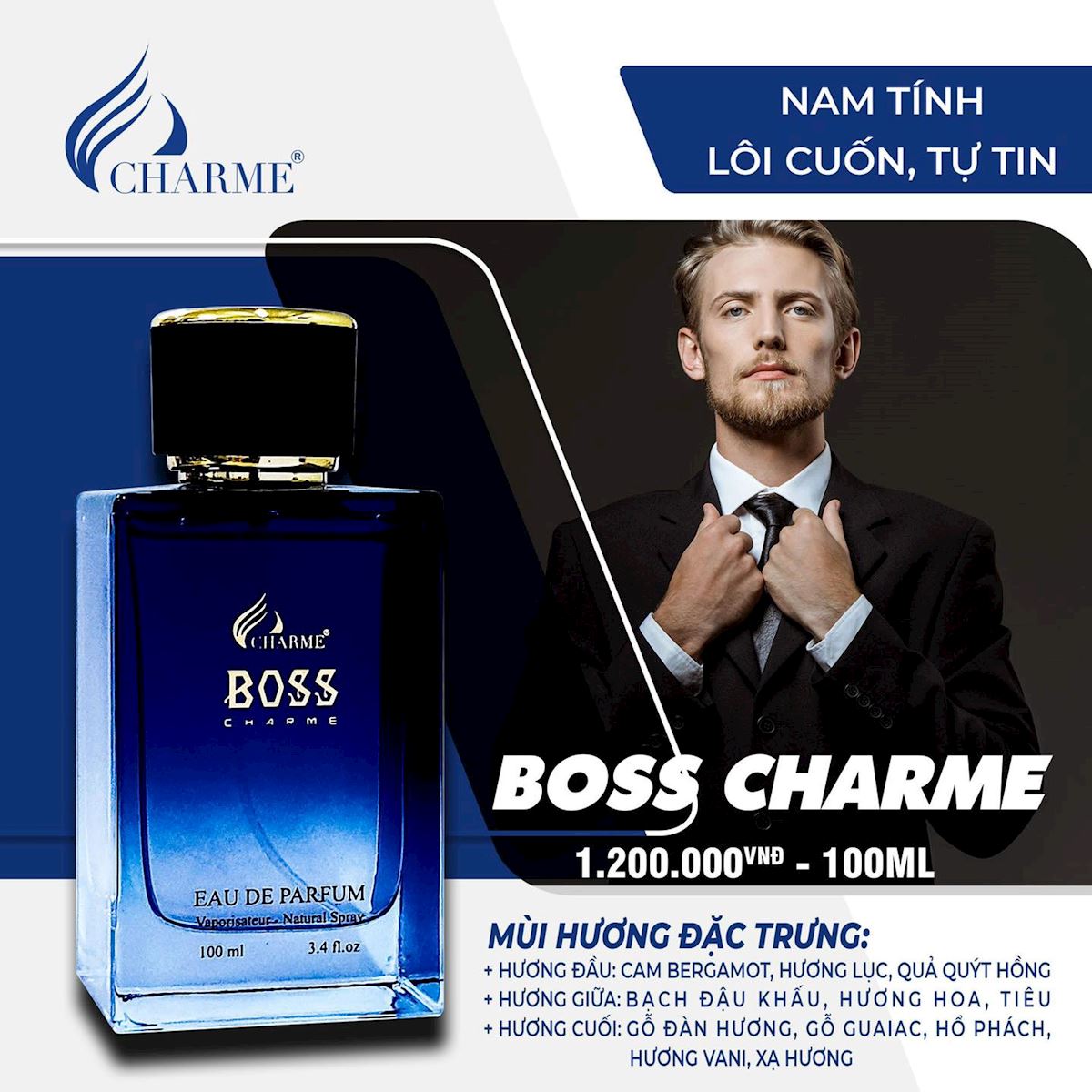 Perfume men charme Boss charme 20ml
