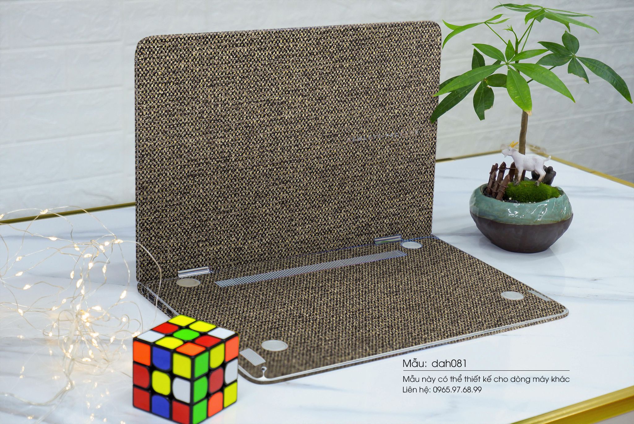 Decal Skin dán Laptop HP mẫu vân vải (inbox mã máy cho shop)
