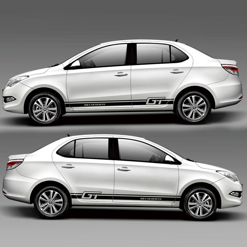 [HCM]Tem dán sườn xe phong cách thể thao GT (vàng)