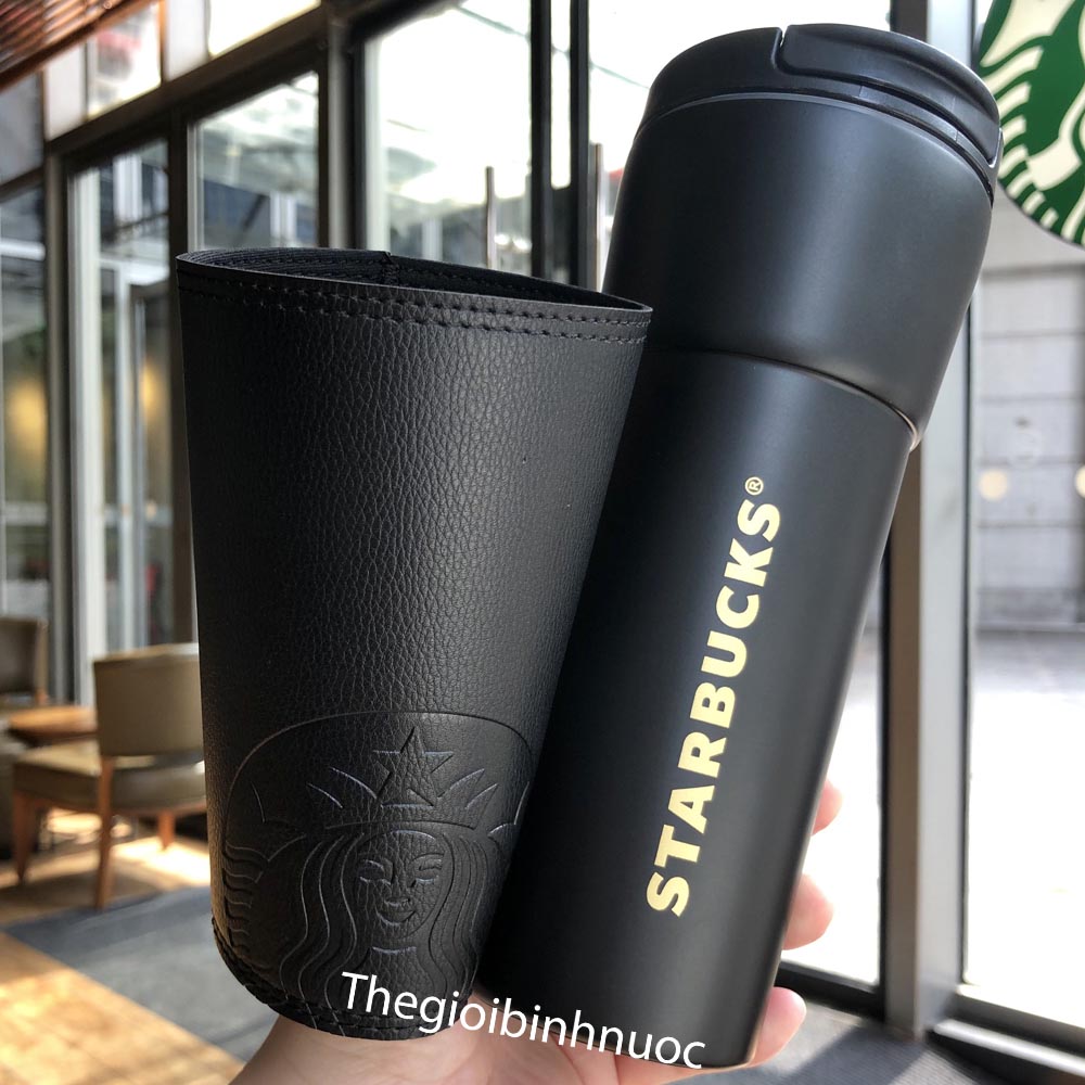 [HCM]Korea 2020 Latest Starbucks Leather Thermos Cup 16oz B447