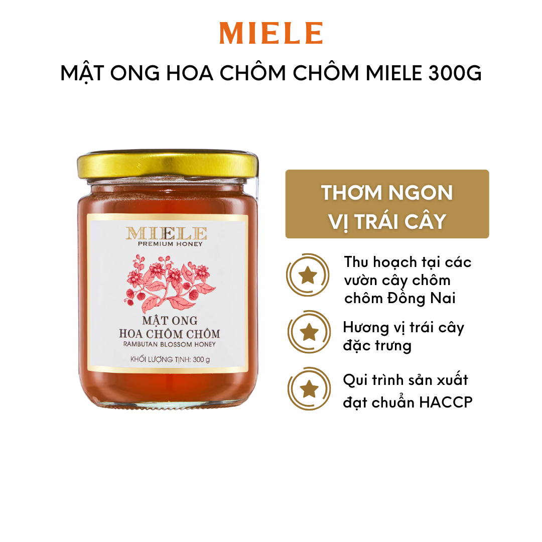 Mật Ong Hoa Chôm Chôm Miele 260g
