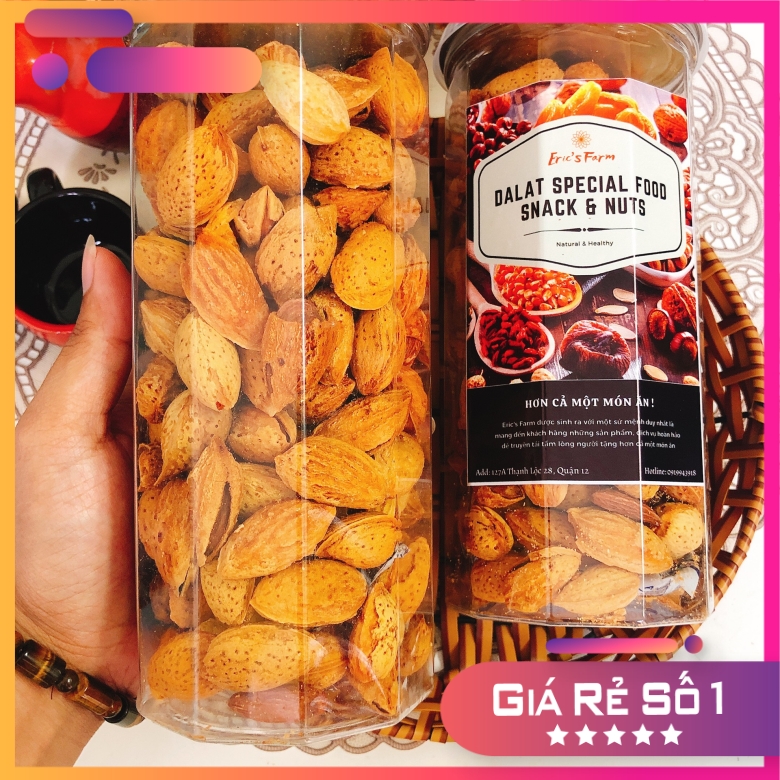HẠNH NHÂN RANG BƠ 450G [LOẠI ĐẶC BIỆT] - THƠM NGON - BỔ DƯỠNG