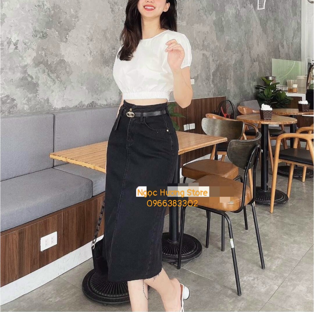 [HCM]ÁO Croptop Bo Eo Cổ Tròn Trẻ Trung Phong Cách Hàn Quốc