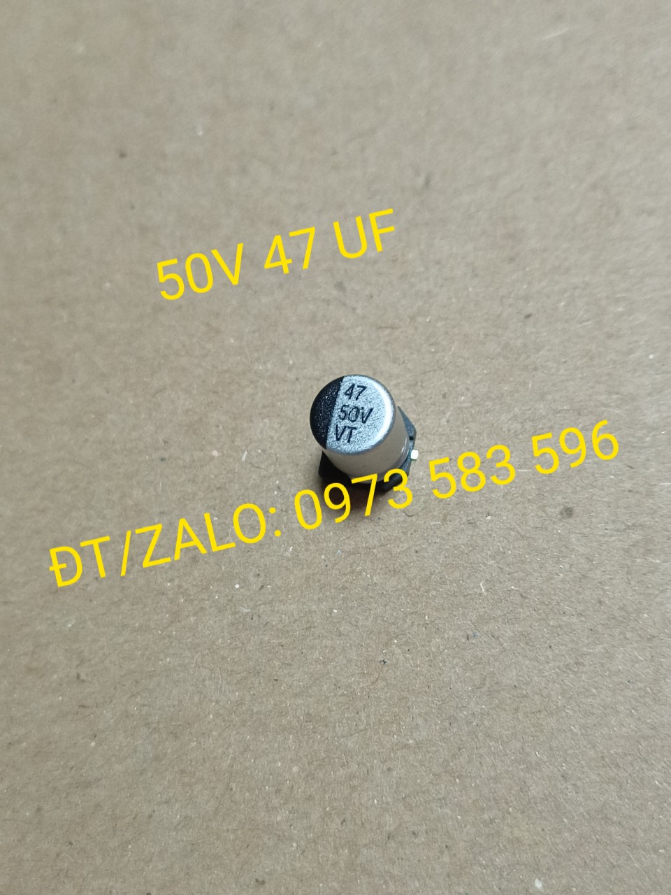 Tụ nhôm dán 50v 47uf