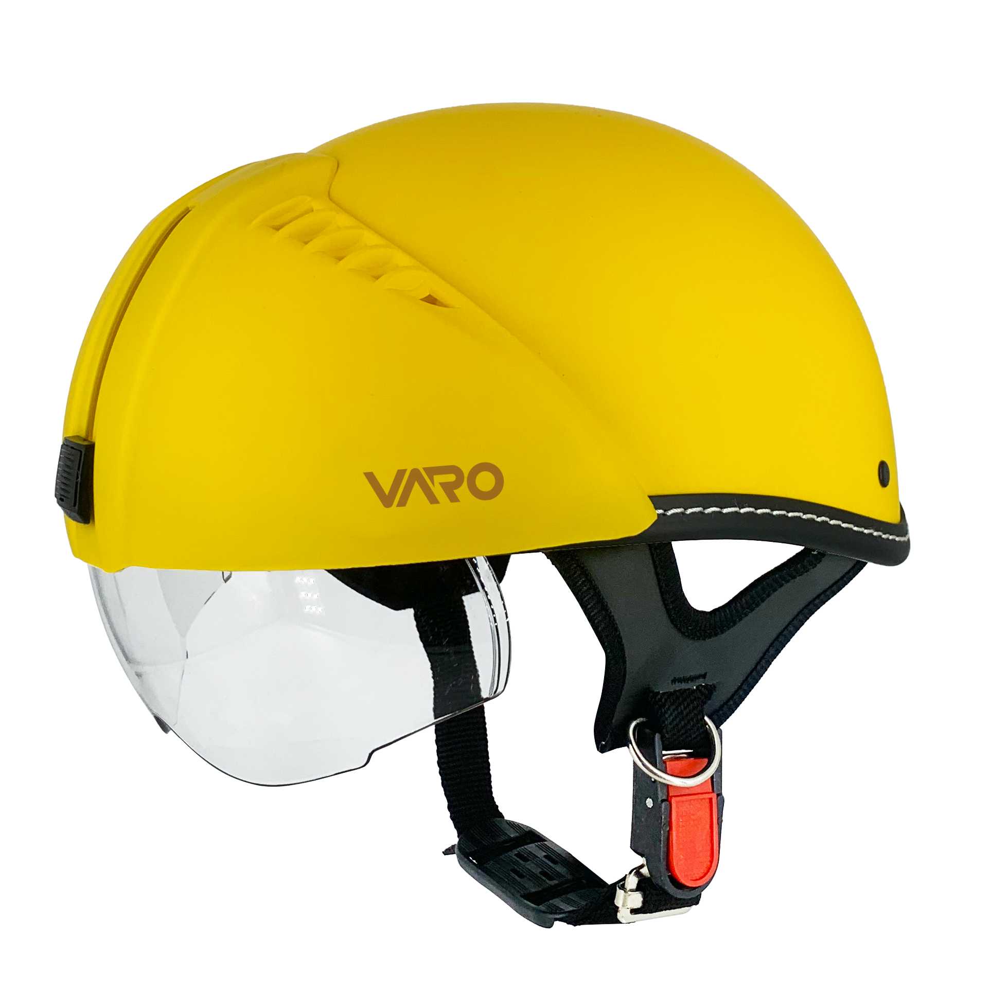 Mũ Bảo Hiểm 1/2 VARO Kính Âm - Nón 1/2 Kính Dấu - Mũ Phượt Kính Âm