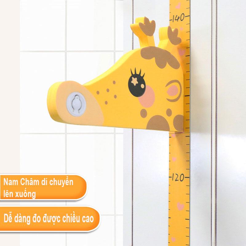 Decal dán tường đo chiều cao có gắn nam châm cho bé