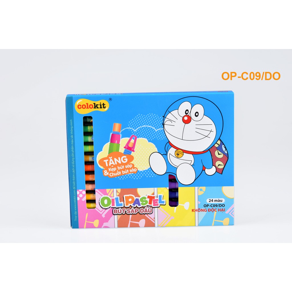 [HCM]Bút sáp dầu colokit với hình ảnh nhân vật hoạt hình Doraemon (hộp 24 màu) đa dạng mẫu mã chất lượng sản phẩm đảm bảo và cam kết hàng đúng như mô tả