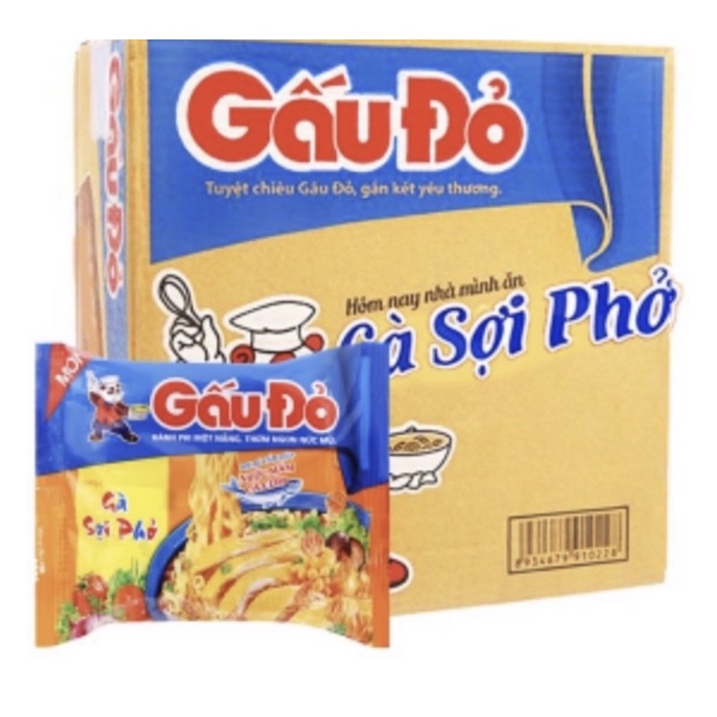 lẻ 1 gói mì tôm gấu đỏ sợi phở