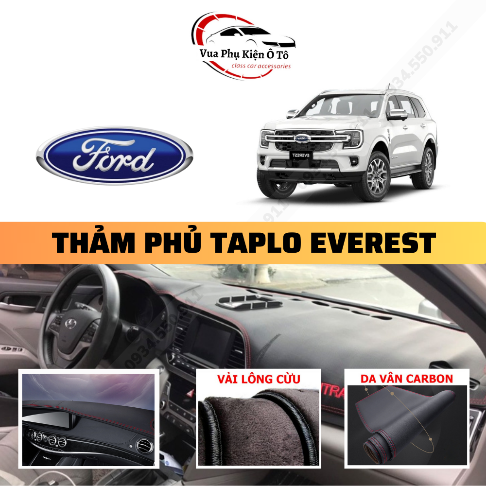 Thảm phủ taplo xe Ford EVEREST 2016-2023 cao cấp
