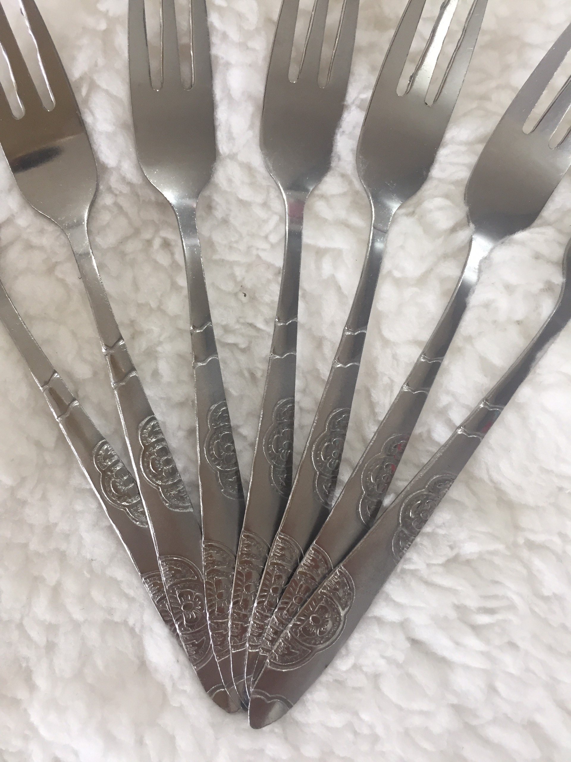 Combo 10 rĩa ăn hoa quả cán inox đẹp