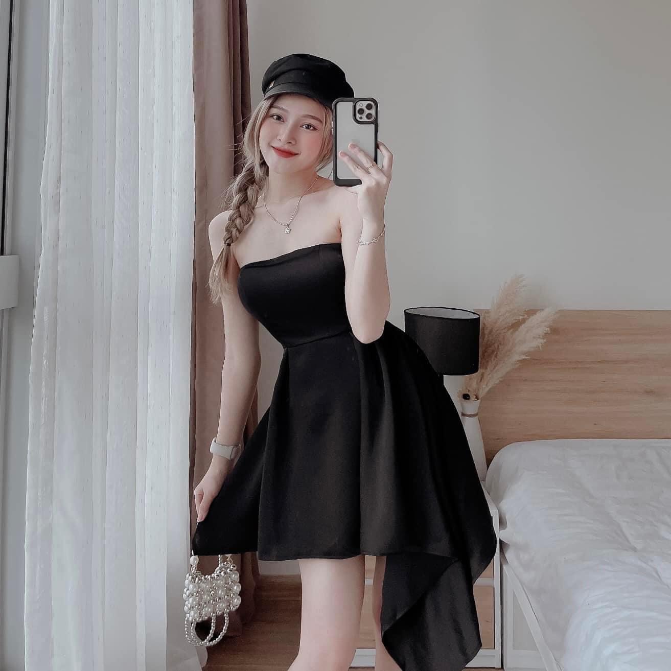 Giảm giá Chân váy đen xẻ tà cá tính _ chân váy dài midi đen xoè cá tính  phong cách bohee sản phẩm thiết kế của LIOLA - Mua Thông Minh