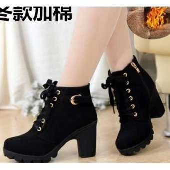 Bốt gộc da nhung đẹp QD Shop (Đen)