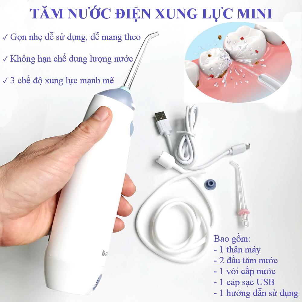 >> BÁO GIÁ TĂM NƯỚC NÀO TỐT | Shopee Lazada Sendo Tiki mới nhất 120 Máy tăm nước động cơ mạnh mẽ 3 chế độ xung lực, không lo hết nước, nhỏ gọn, bền bỉ, tăm nước điện tốt-Tiện Ích Vượt Trội