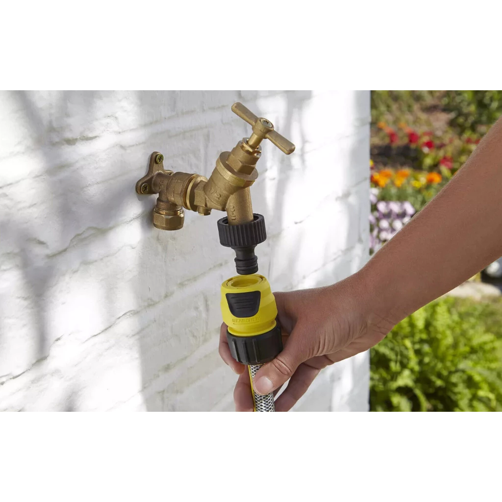 [Xuất xứ Romania] Đầu nối vòi nước G3/4  karcher với bộ giảm ren G1/2" phù hợp vòi nước có ren đường kính 21 - 27mm