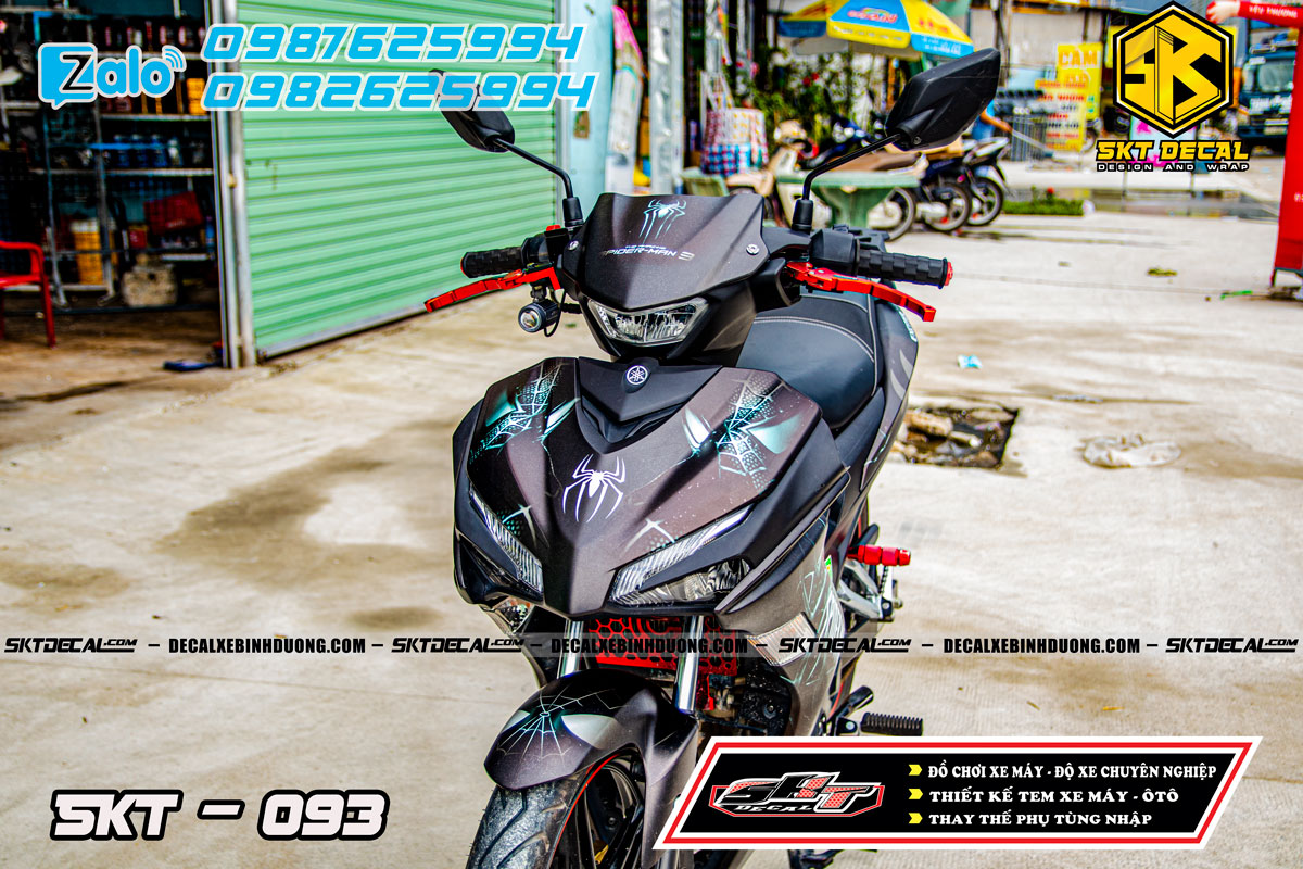 tem trùm exciter 155 xám đen nhện