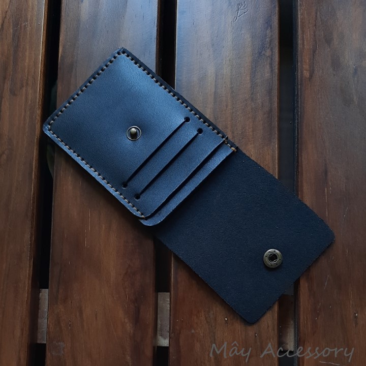 Ví sen 3 ví mini nam da PU handmade