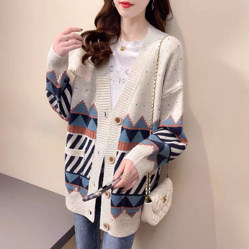 Áo Len Dài Tay Nữ Áo Khoác Áo Len Áo Cardigan Nữ Màu Trơn - Áo Thun Nữ Ngắn Tay Dáng Ôm Phong Cách Hàn Quốc- Áo len phong cách