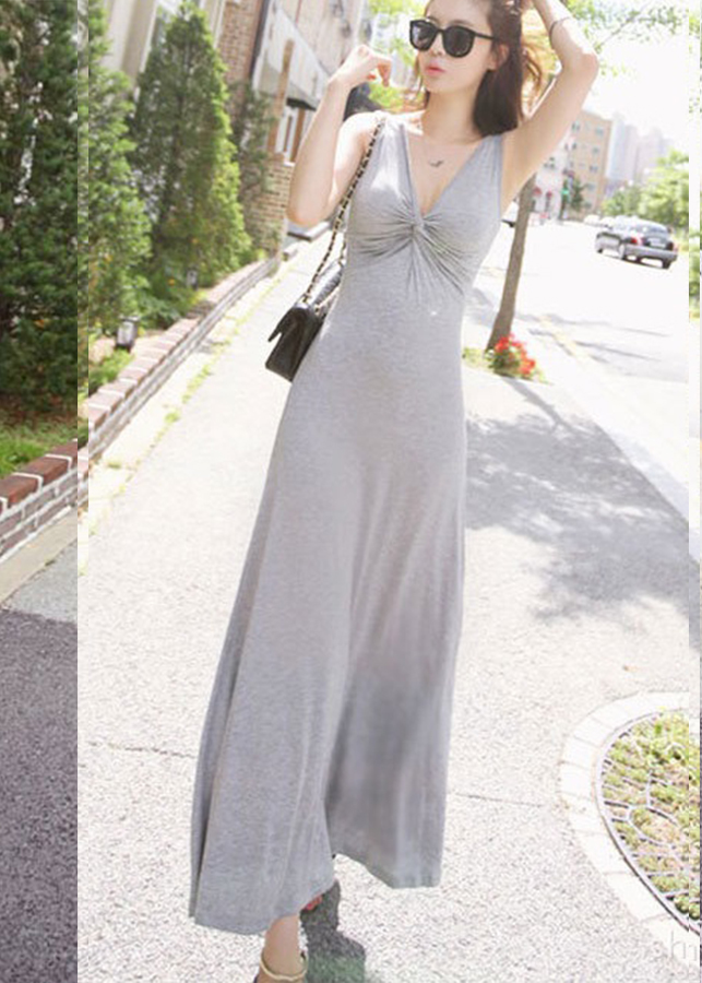 Đầm Maxi thun dài hàng nhập DB32