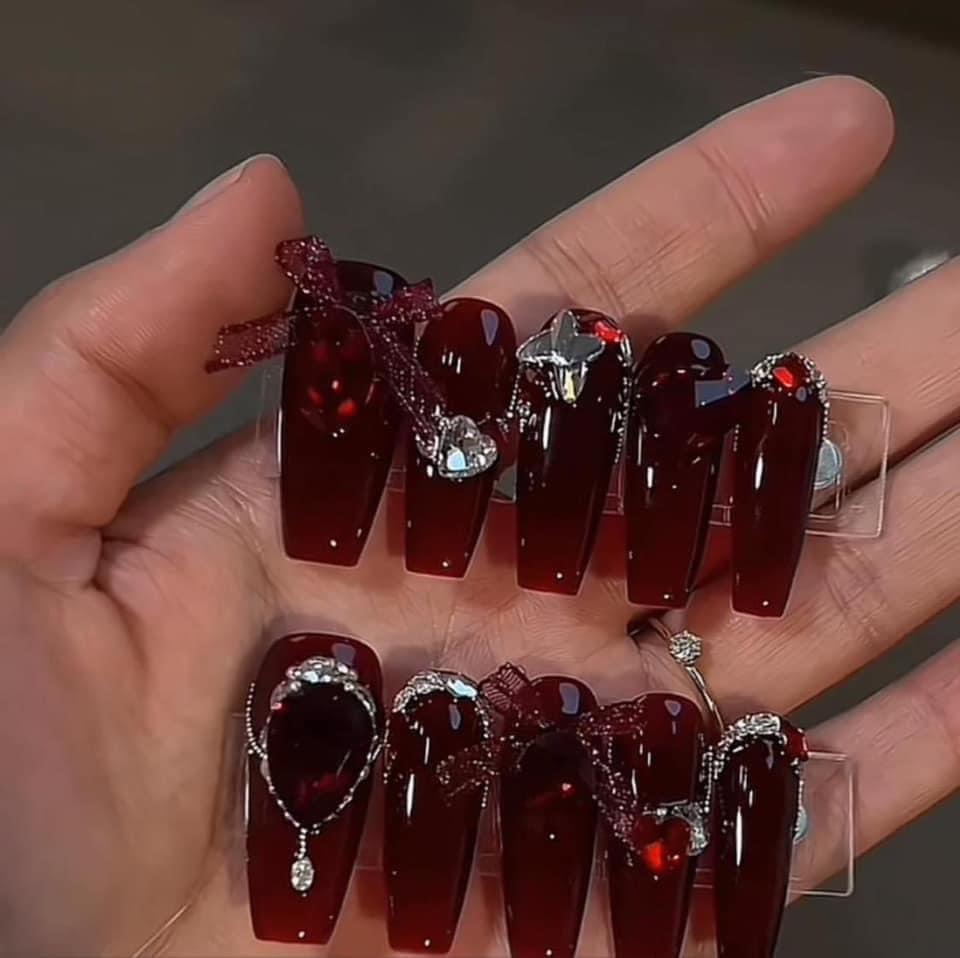 Sơn Gel Thạch Đỏ Rượu Lẻ Màu - Mini Nails