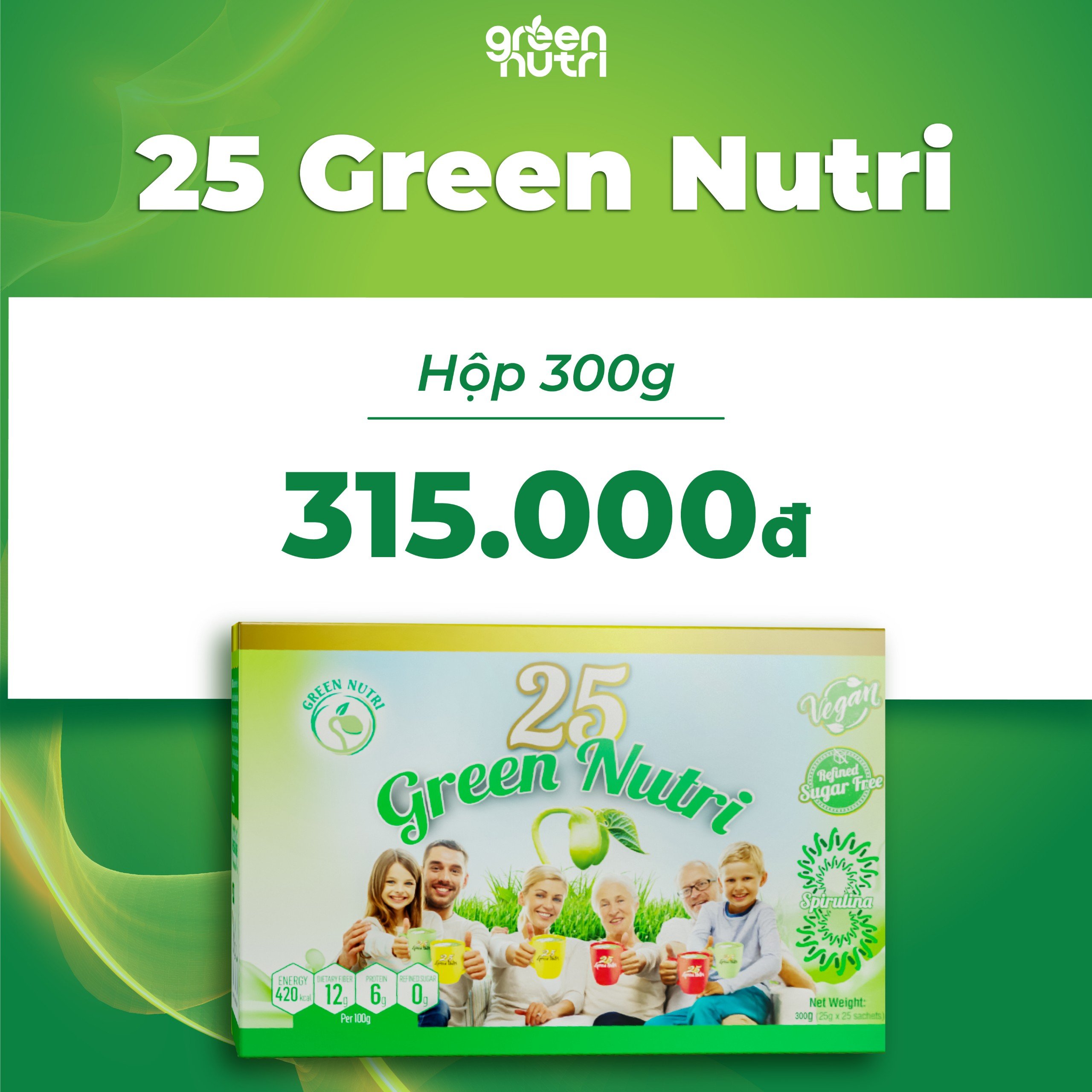 Sữa Hạt Ngũ Cốc 25 Green Nutri Lon 750gr