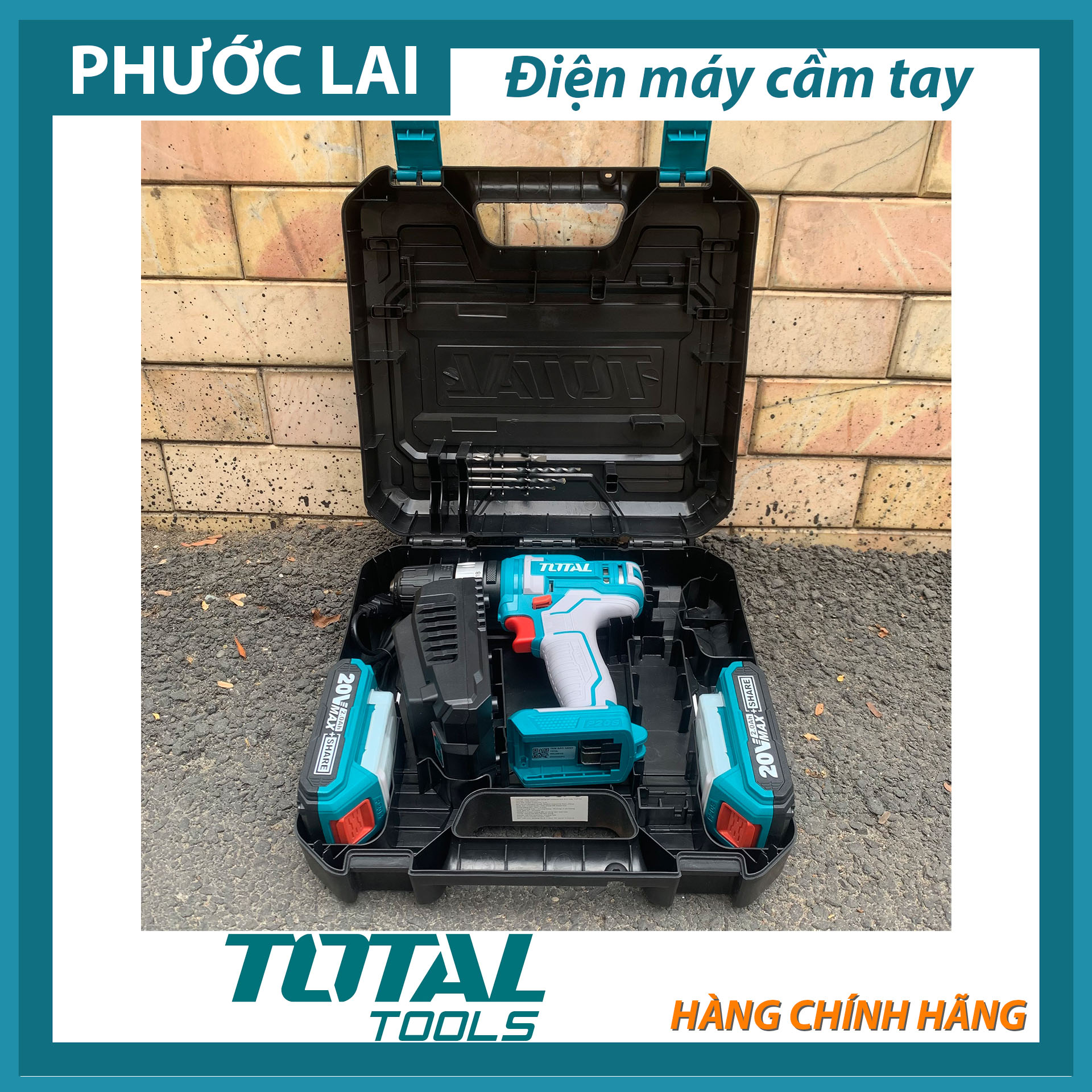 Máy khoan búa dùng pin 20V (Chính Hãng) TOTAL TIDLI20145