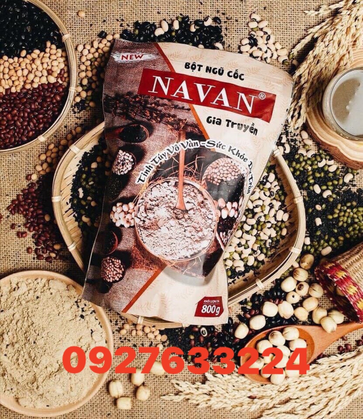 Bột Ngũ Cốc Gia Truyền Navan 800g