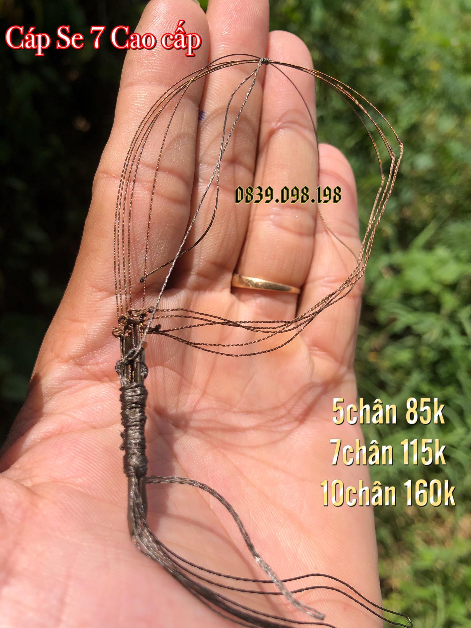 [HCM]Giò bẩy chim Cu Gáy cao cấp cáp se 7