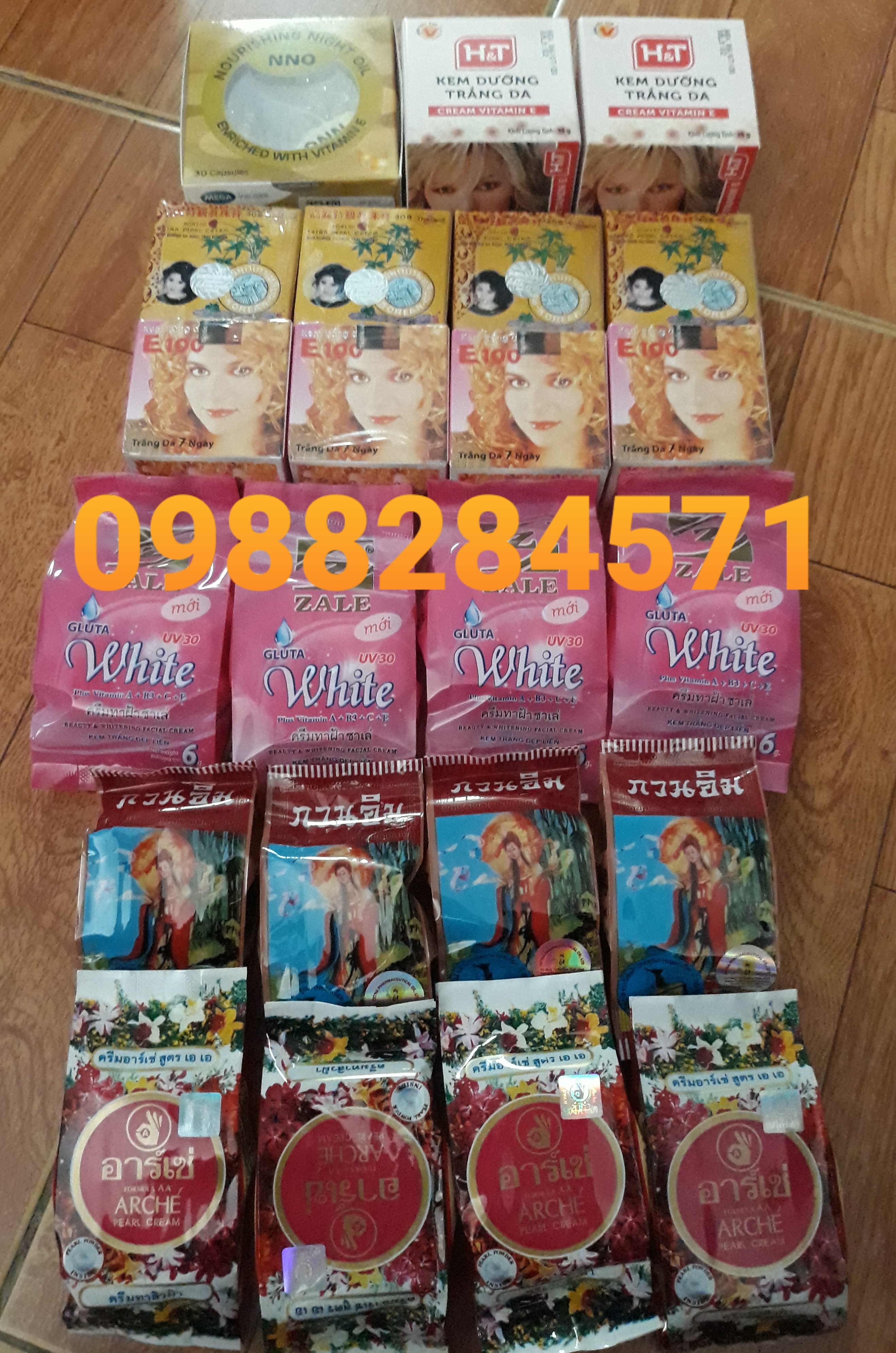 combo trộn kem trắng da mặt 263k
