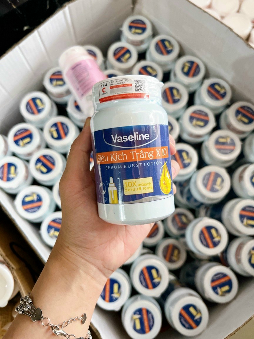 Siêu kích trắng x10 vaseline xanh