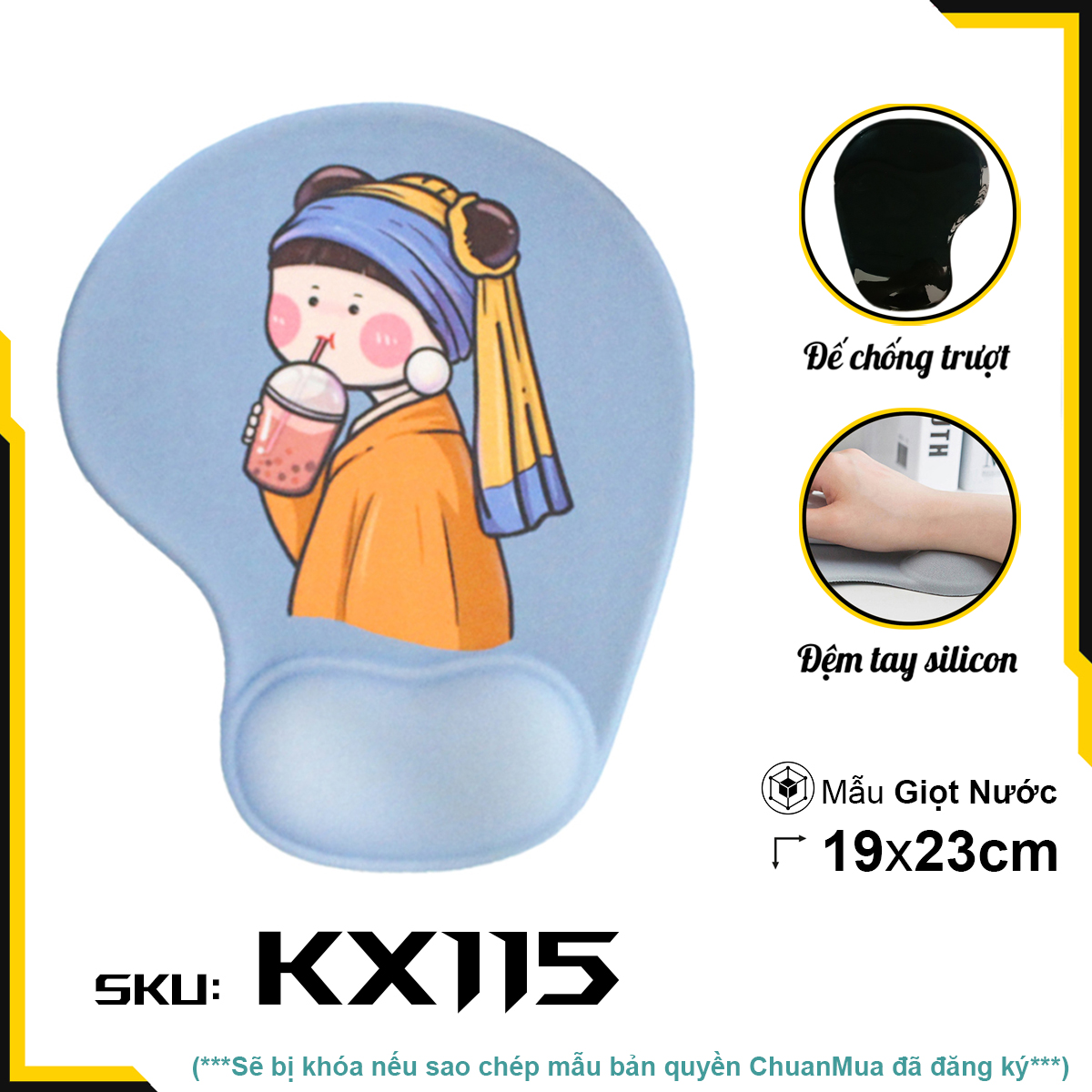 [ Loại Tốt ] Miếng Lót Chuột Có Đệm Tay Silicon Chống Mỏi Tay KOJMAC ( Computer Mouse Pad Cute 3D, Bàn Di Chuột, Lót Chuột Máy Tính Kê Tay Cao Cấp Giá Rẻ ... Lot Chuot PKA095 )