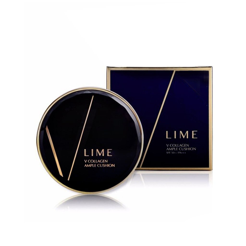 Phấn Nước LIME V Collagen Ample Cushion SPF 50+/ PA +++ Lime Xanh (1 lõi)