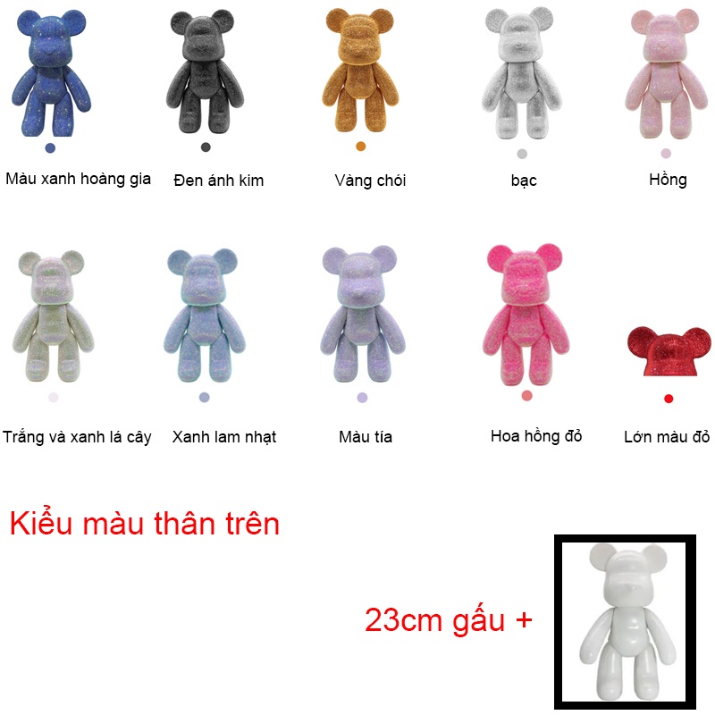 【Hà Nội】23CM Bearbrick Gấu đính đá thời thượng handmade cho bé và mọi lứa tuổi