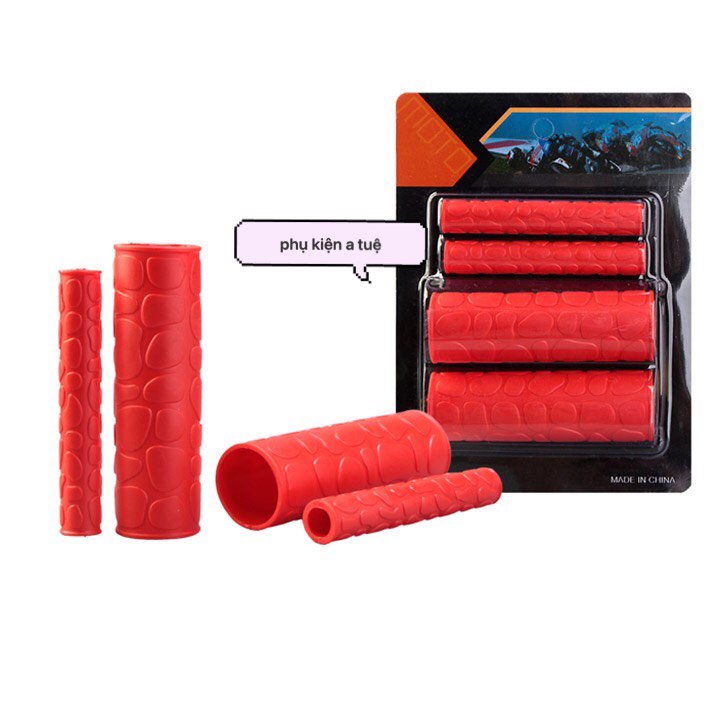 Bọc Tay Lái Xe Máy 4 Món Êm Tay [ 1 Bộ gồm 4 món ]