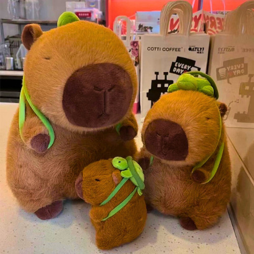 Gấu Bông Capybara Đeo Balo Dễ Thương Êm Mịn