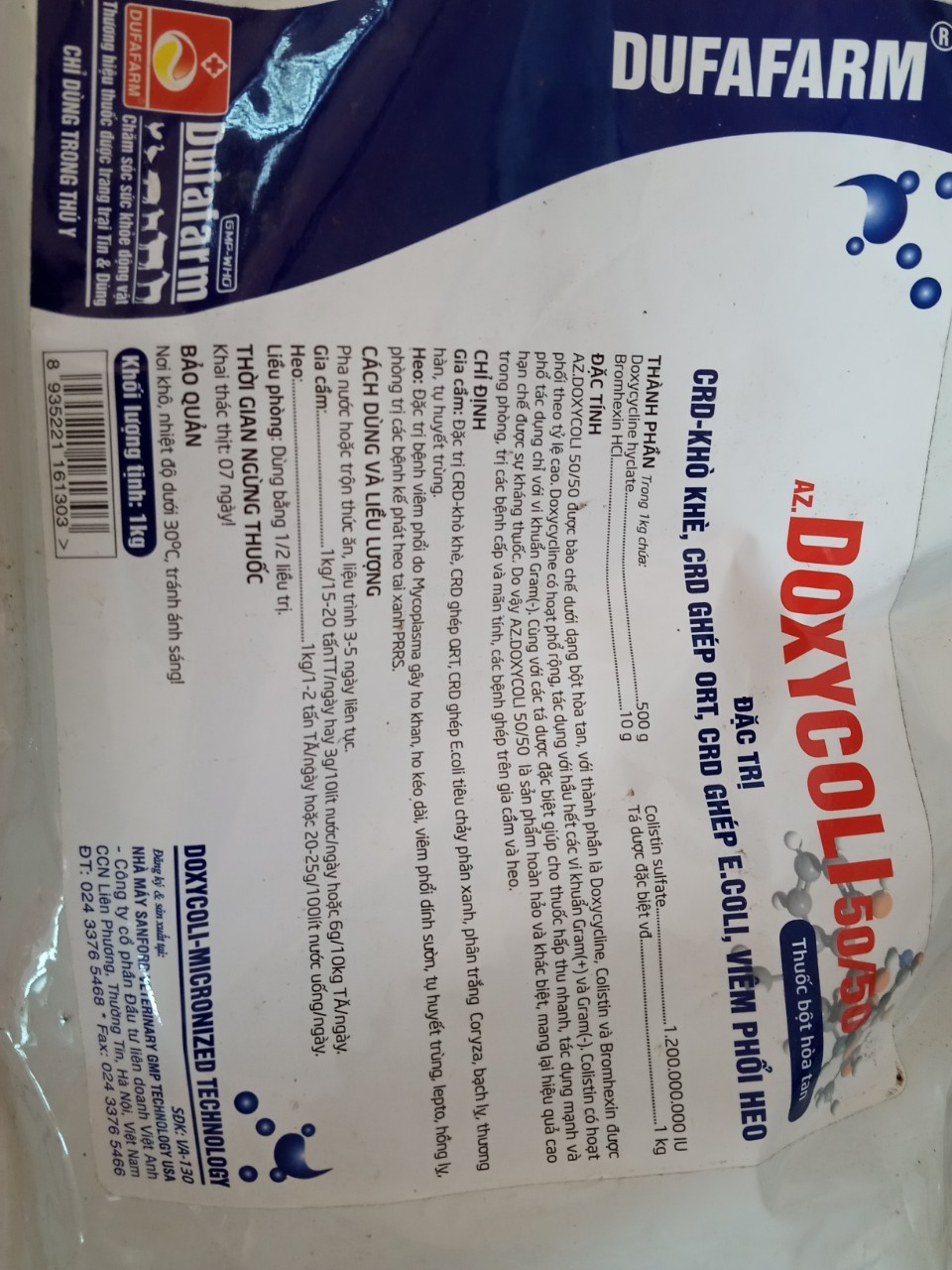 KS DOXY 50% (doxycycline 500G + colistin + bromhixine)