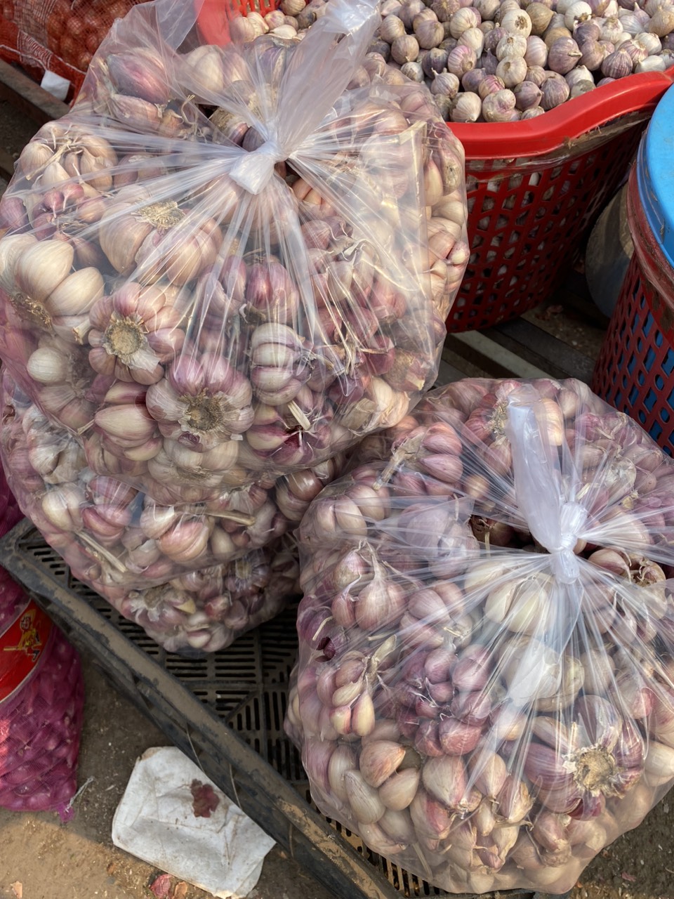 tỏi tím bắc loại 1 đạt chuẩn tỏi thơm,bổ,rẻ(tỏi tím bắc,hành tím phan rang,tiêu,ớt)
