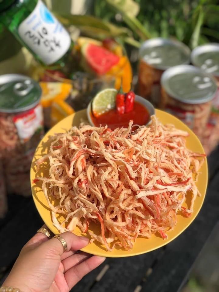 🦑🦑 Mực sợi hấp nước dừa 🦑🦑hủ 300gr🦑🦑 món nhậu