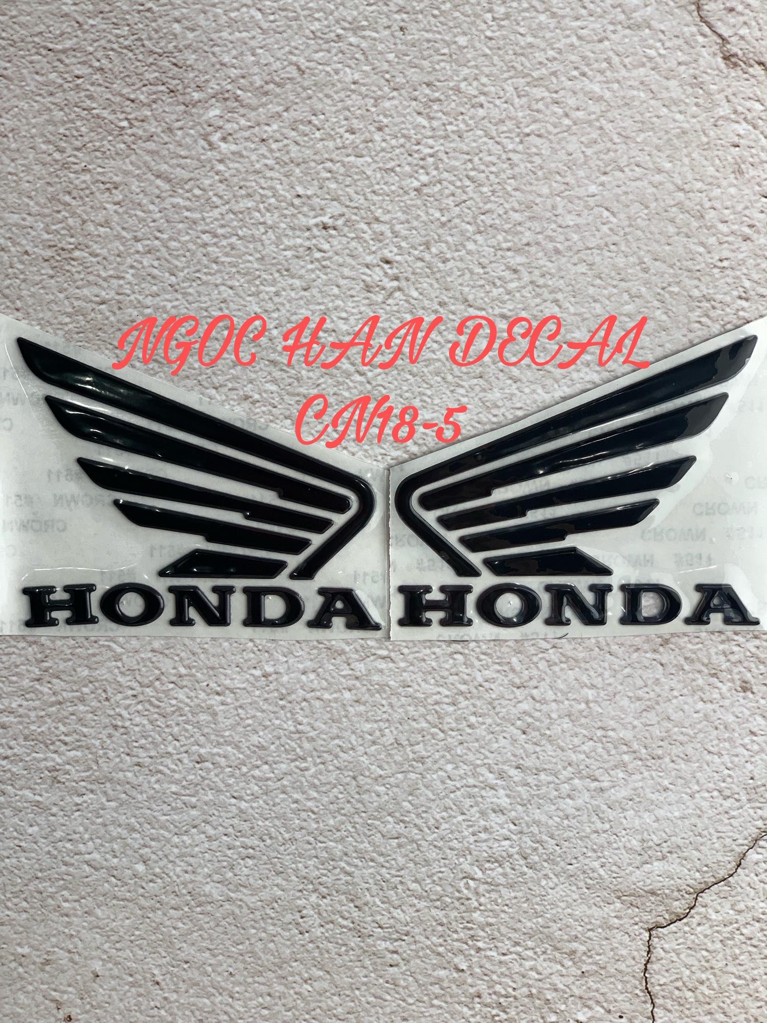 [HCM]Cặp cánh chim Honda crom màu đen -- NGỌC HÂN DECAL