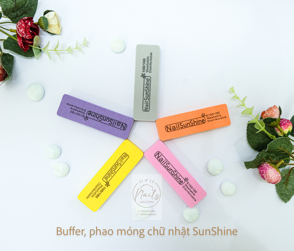 Phao móng chữ nhật SunShine, phao nhám phao mịn mặt móng