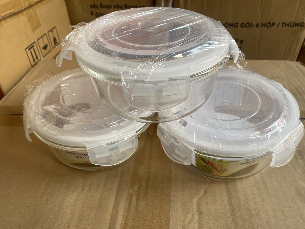 thố thủy tinh 620ml quà tặng Tim's
