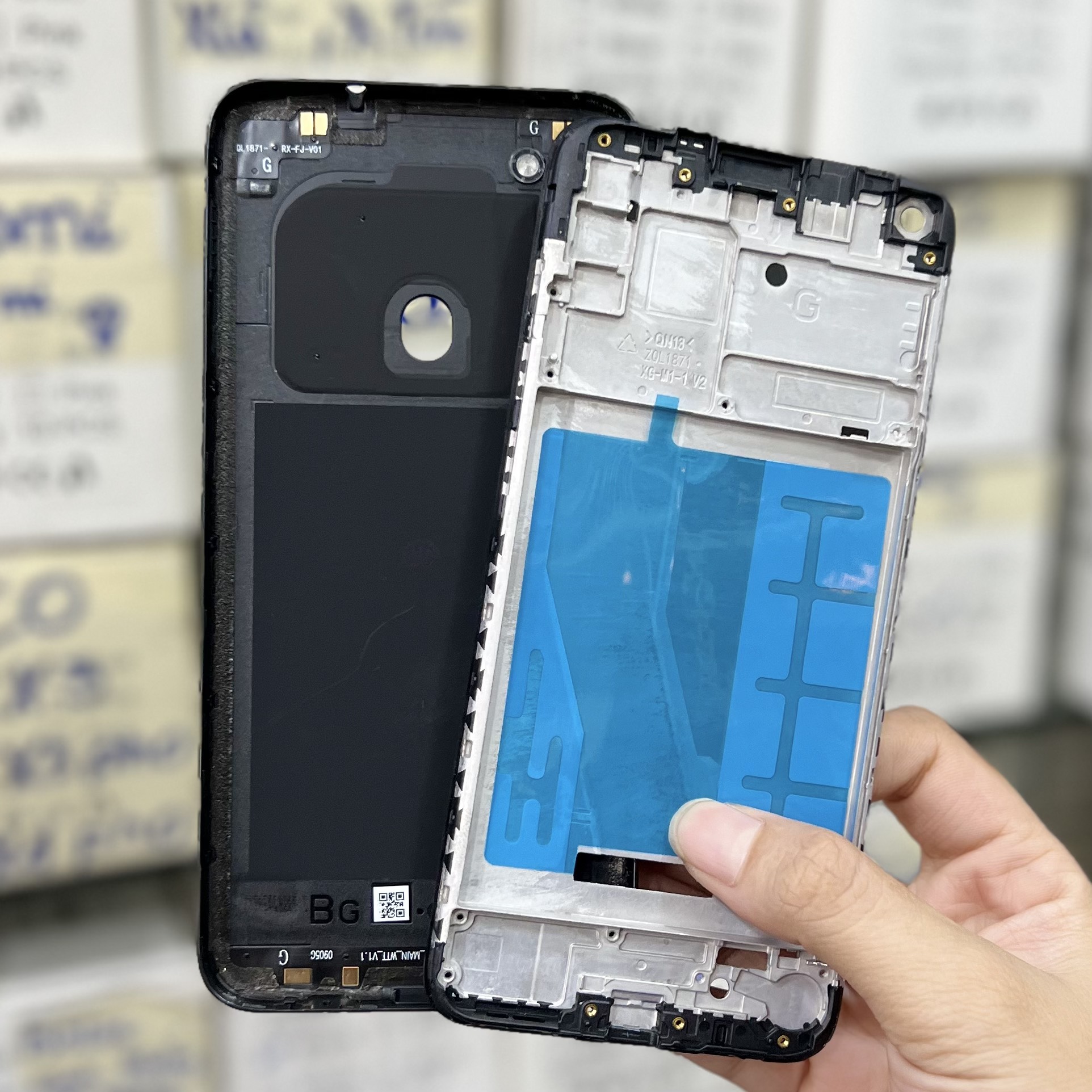 Vỏ bộ Samsung A11 (kính camera, nút, sườn , lưng, khai sim)