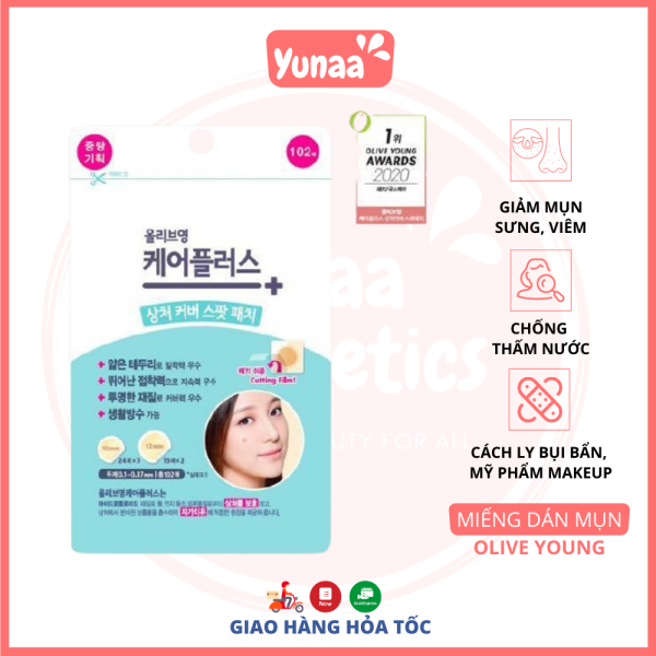[HCM][Mẫu mới 102 miếng] Miếng Dán Mụn Olive Young Careplus spot patch - Yunaa Cosmetics