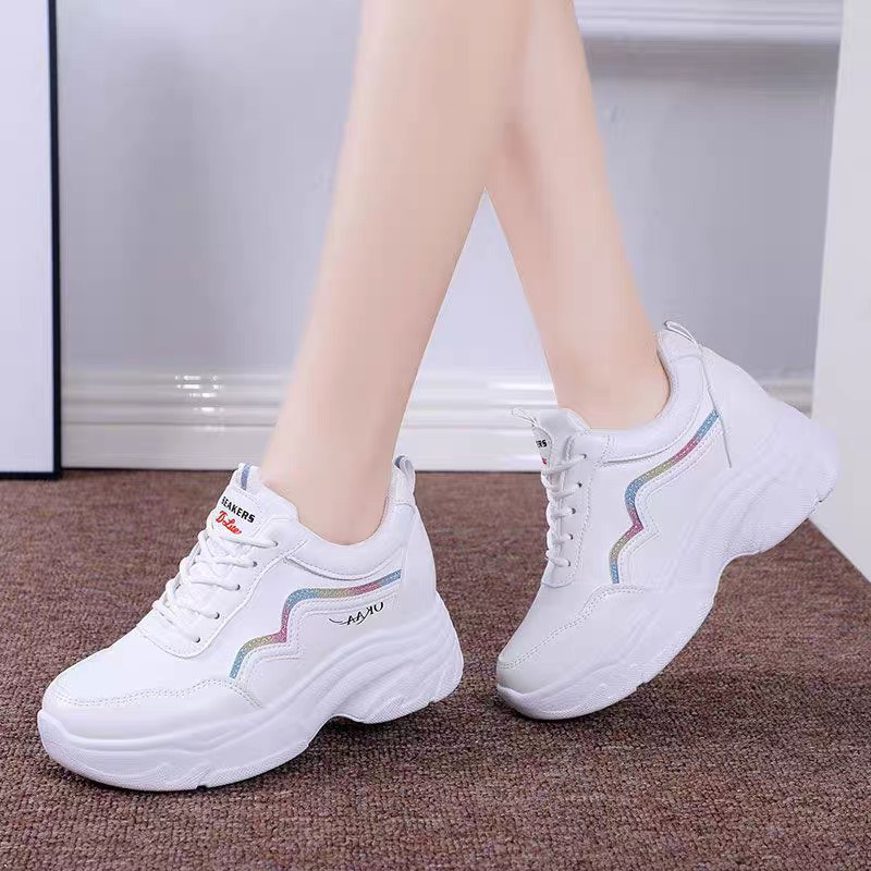 GIÀY THỂ THAO SNEAKER NỮ ĐỘN ĐẾ VẠCH SÓNG