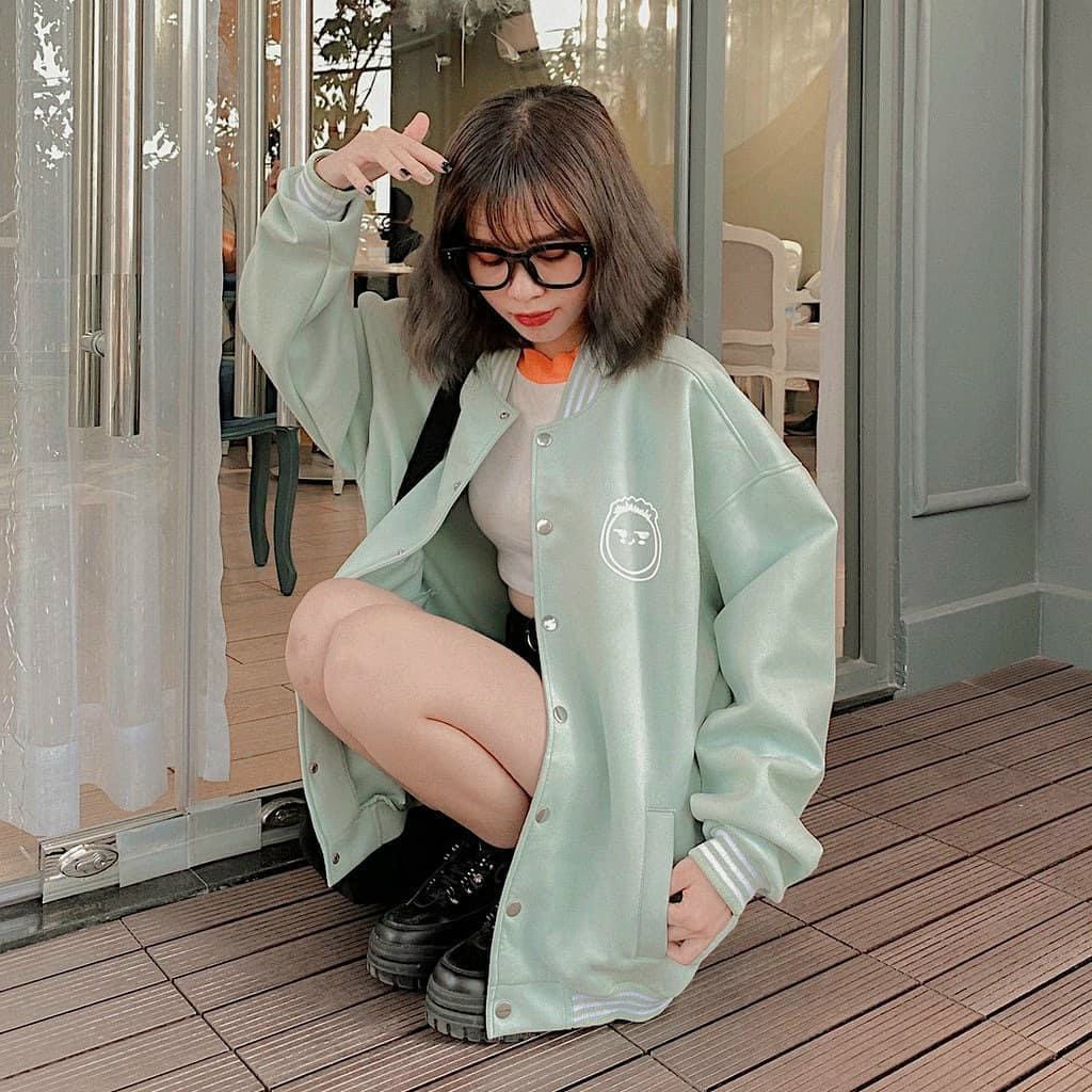 Áo Khoác Cardigan Icon Mặt Cười 💖FREESHIP💖 Bomber Jackets Vải Nỉ Bông - Nam Nữ Couple Mặc Cardigan Siêu Cute - THIÊN HÀ SHOP