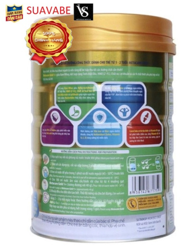 [Mẫu mới] Sữa Meta Care 3 Olive 900g