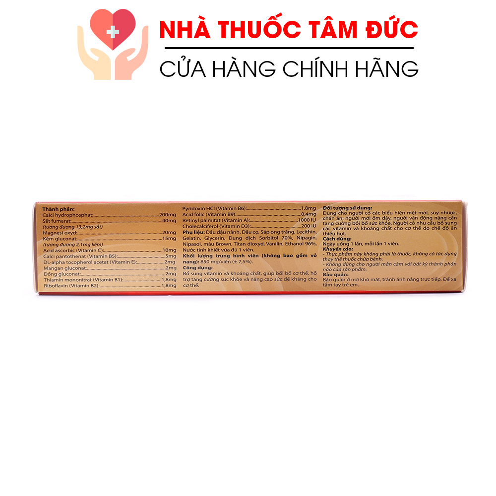 Viên uống Vitamin tổng hợp và khoáng chất Phamagel Plus bồi bổ cơ thể tăng cường sức khỏe - Hộp 30 viên