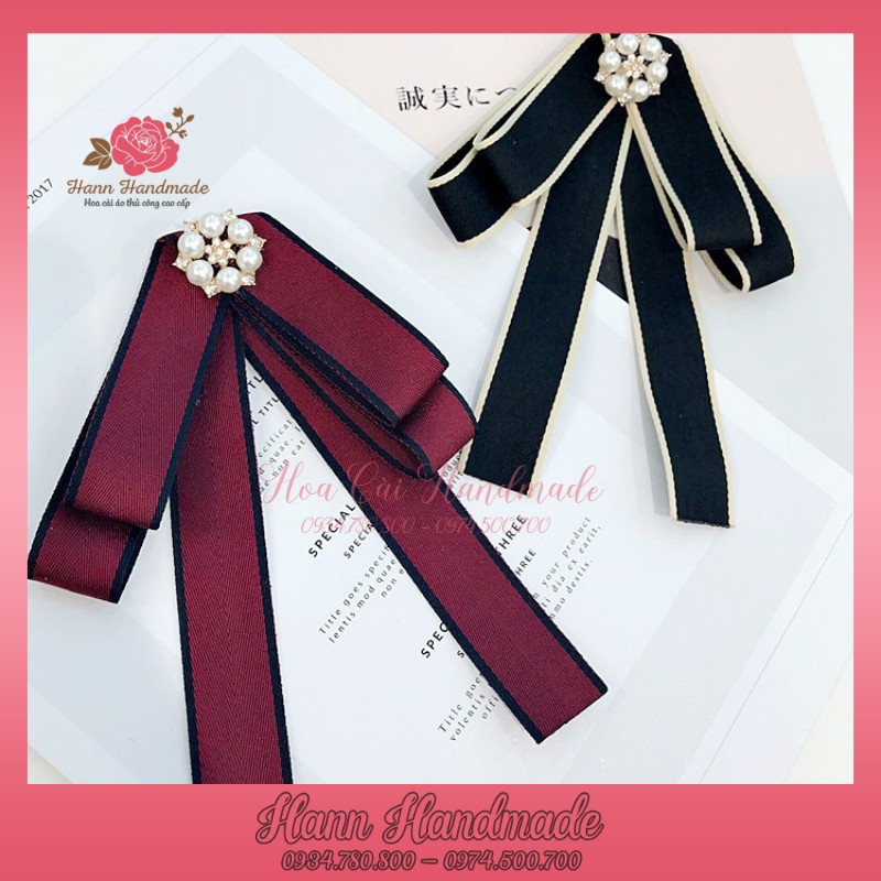 Nơ Cài Áo Cao Cấp Cài Áo Các Loại [HANN HANDMADE - Hoa cài áo, phụ kiện thời trang sỉ]