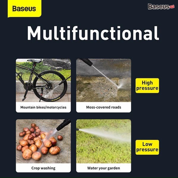 Máy nén khí  xịt rửa xe ô tô Baseus