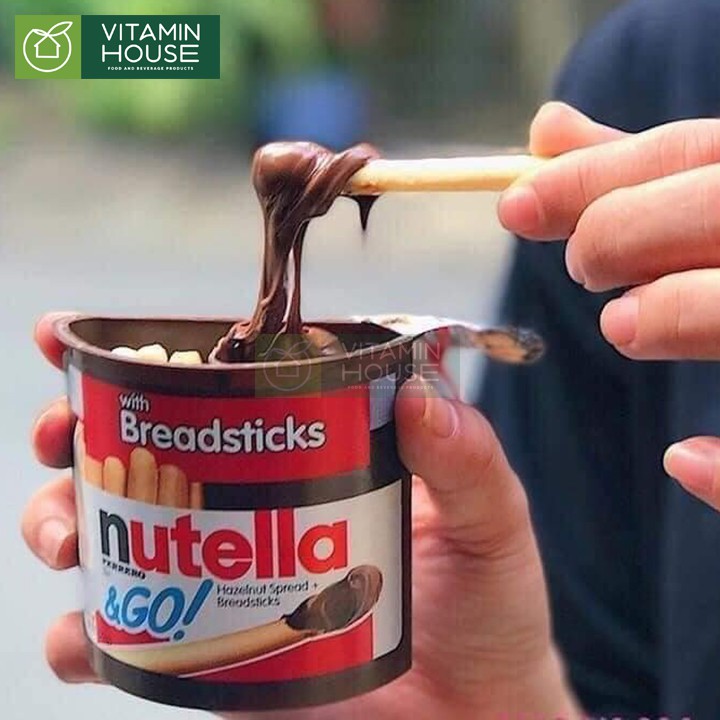Bánh que chấm Socola hạt phỉ Nutella 52g Mỹ [VITAMIN HOUSE]