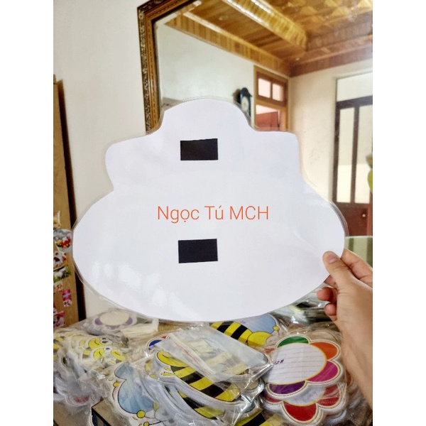 (Đồ dùng dạy học MCH) Bộ Cây Thông Học Tập (1 Gốc Khổ A3 + 7 Lá Khổ A4) Sẵn Nam Châm Lá.